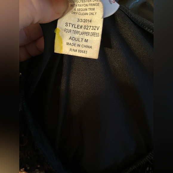 Black Sequin Fringe dress vintage Gatsby dress fringe sequence stampede western - Picture 10 of 11